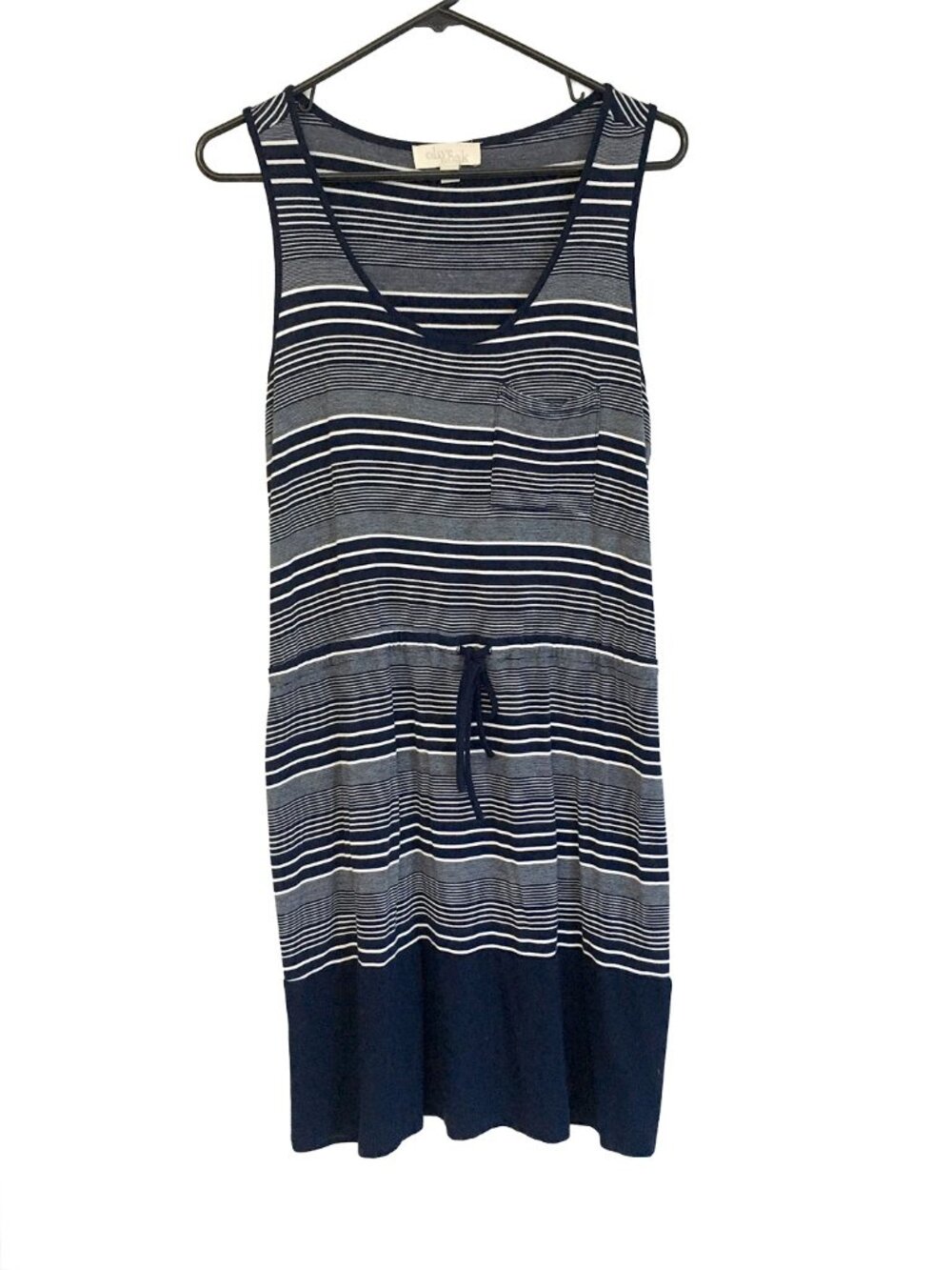 Oak & Olive Women's Blue Striped Midi Dress Size Small